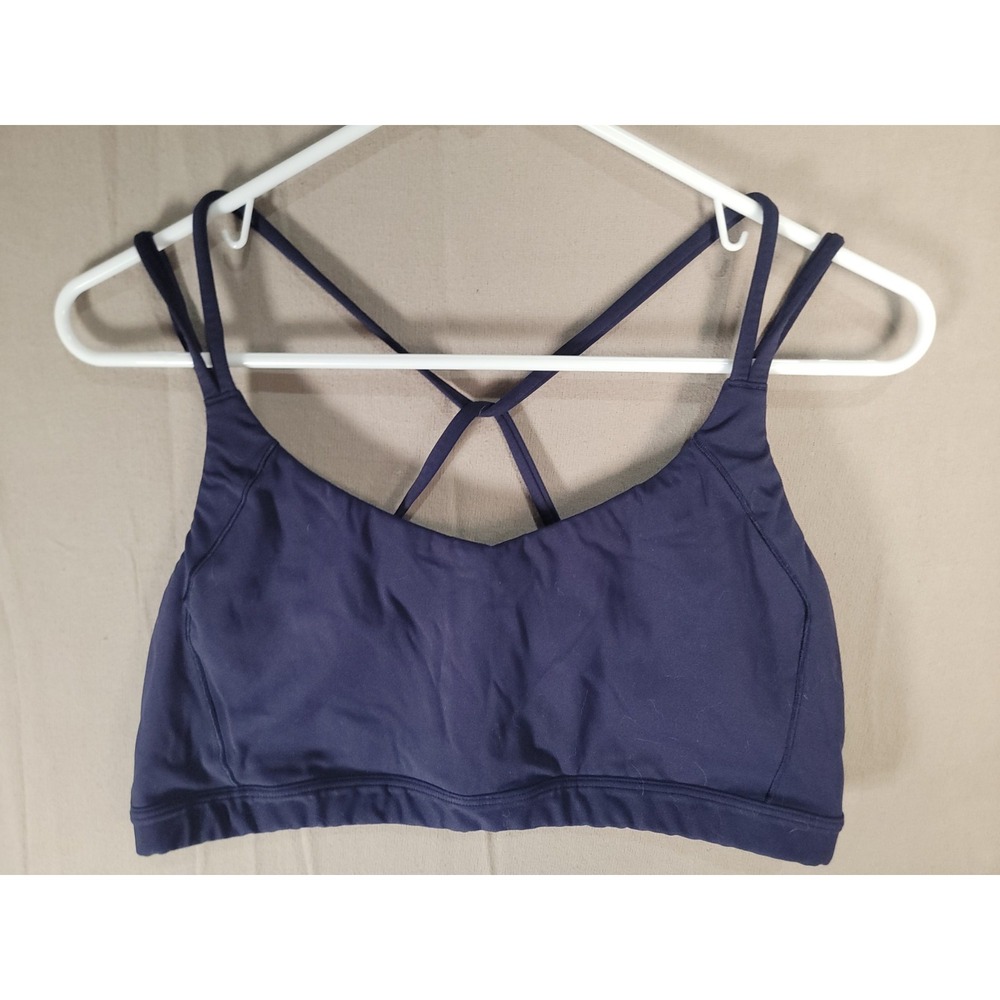 CALIA Carrie Underwood Sports Bra Womens XL Navy Blue Strappy Crisscross Back